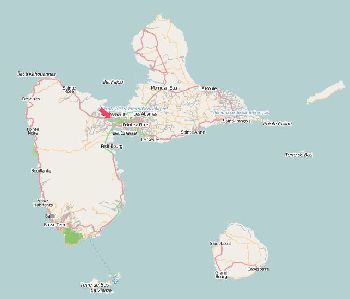 Karte Guadeloupe