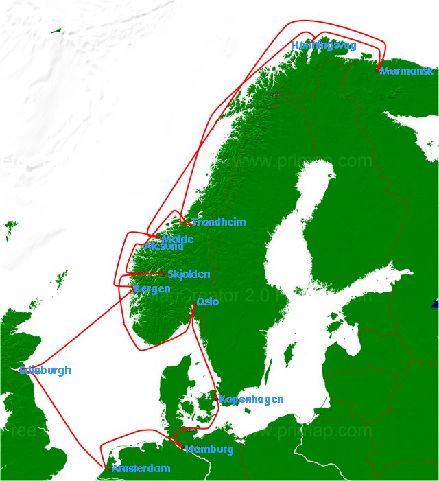 Route Nordlandtour 2011