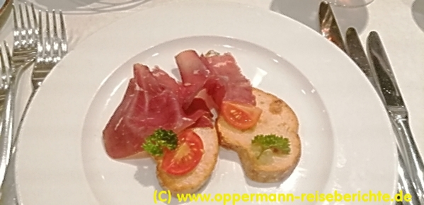 Essen an Bord der Mein Schiff 1